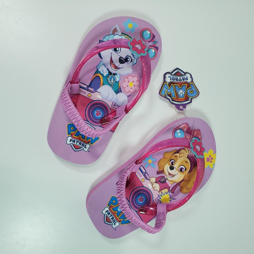 Paw Patrol Flip-Flops Sandals Pink Toddler Girl Size 7/8
